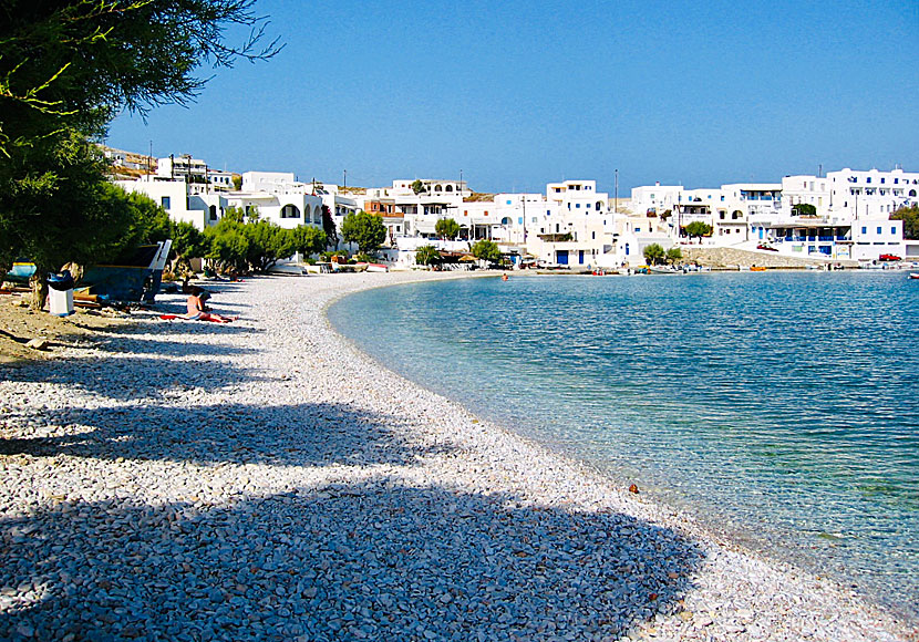 Folegandros bästa stränder. Karavostasi beach.