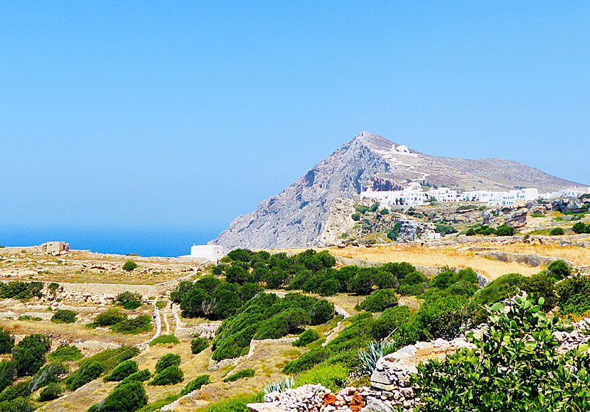 Chora ja Panagia church. Folegandros. Kreikka.