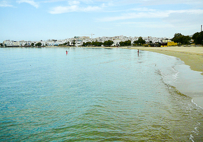 Agios Georgios beach på Naxos.