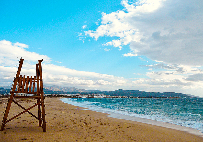 Agios Prokopios på Naxos i lågsäsong.