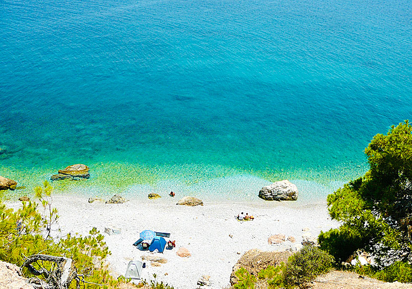 Chalikiada nudist beach. Agistri.