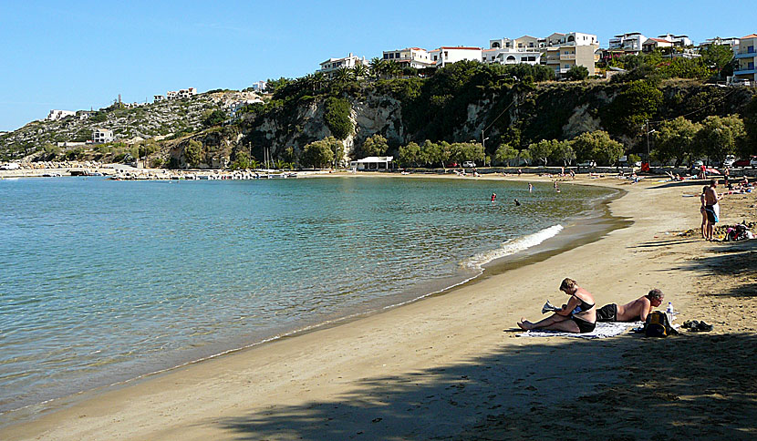 Sandstranden i Almyrida på Kreta.