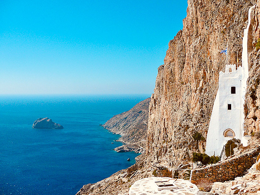 Klostret Panagia Hozoviotissa på Amorgos.