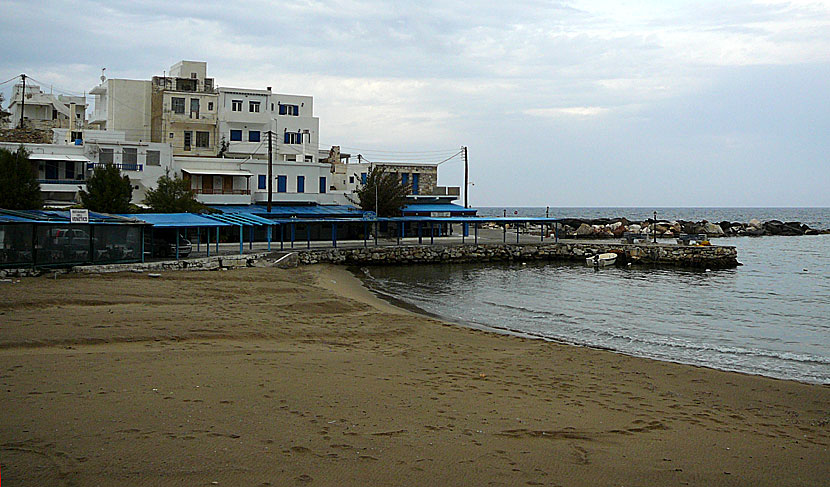 Apollonas på Naxos under lågsäsong. 