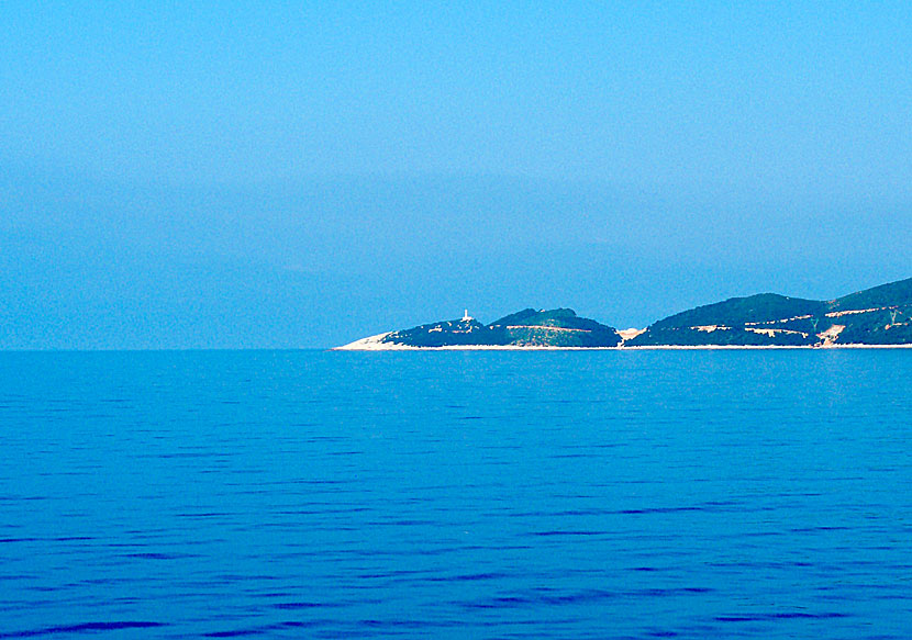 Fyren vid Cape Lefkada på Lefkas där det sägs att den grekiska lyrikern Sapfo tog sitt liv.