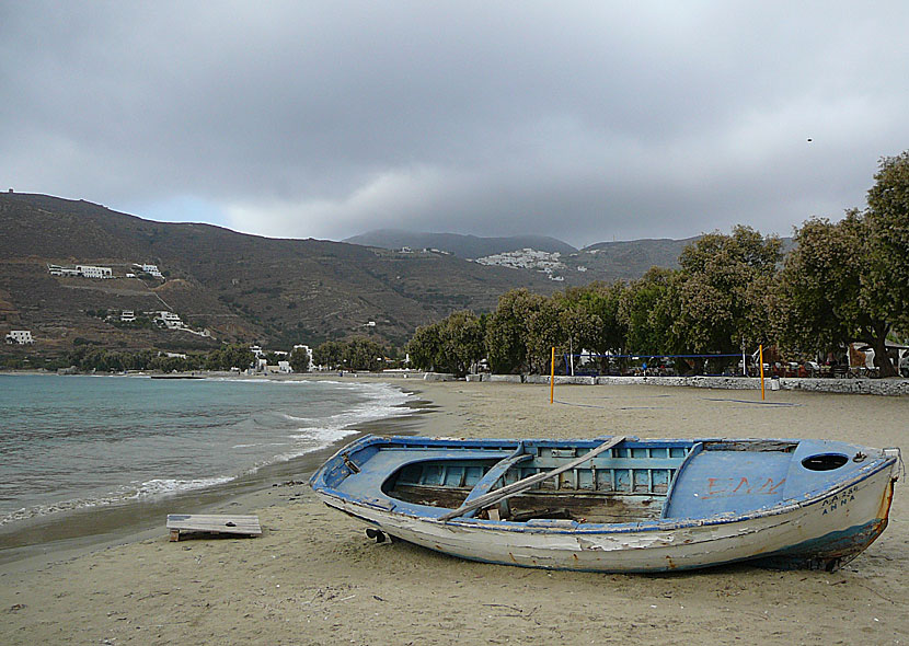 Stranden i Egiali på Amorgos.