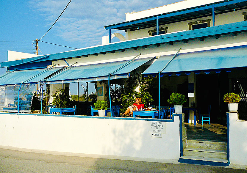 Fotis Taverna i Agios Prokopios är vår favorittaverna på Naxos.