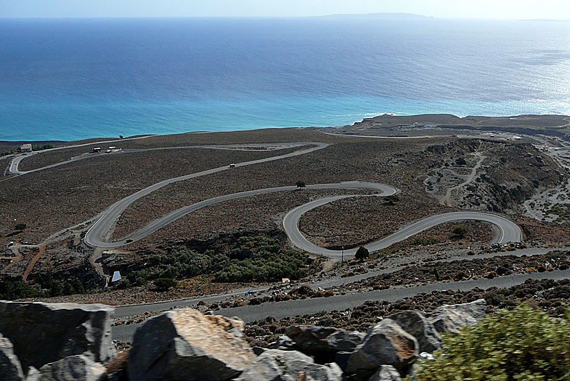 Vägen mellan Chora Sfakion upp till Imbrus och Vrysses på Kreta