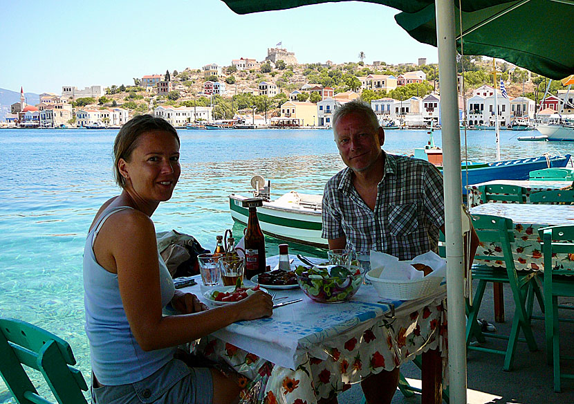 Restaurang Sydney på hamnpromenaden i Megisti är en av de bästa tavernorna på Kastellorizo.