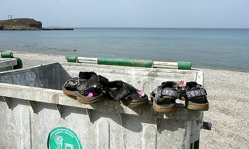 Teva-sandaler på Naxos i Grekland.