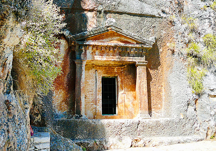 Lycian tomb på Kastellorizo. En grav från 4:e århundradet f.Kr.