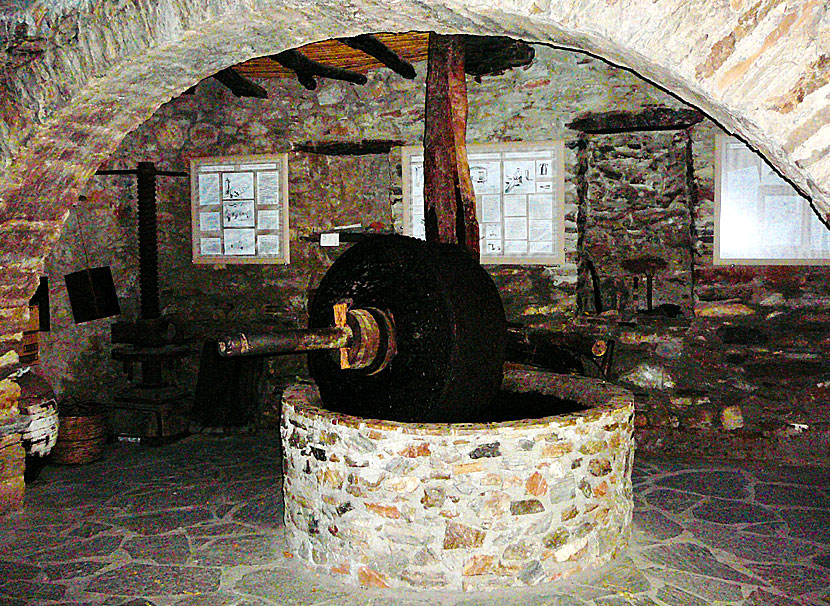 The old Olive Press in Damalas, Naxos. Greece.