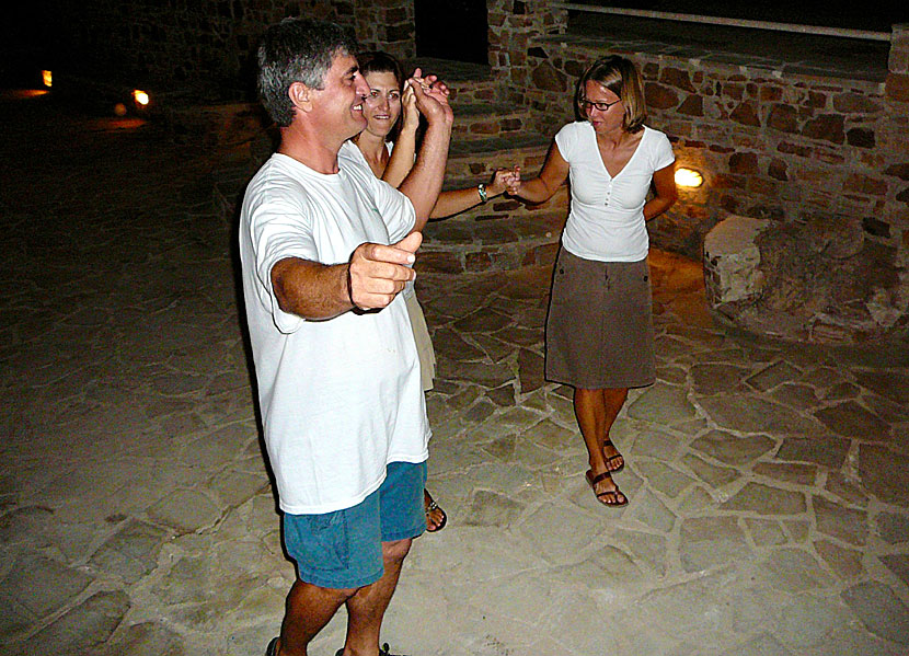 Thodoris och Rena på Pension Sofi i Naxos stad.