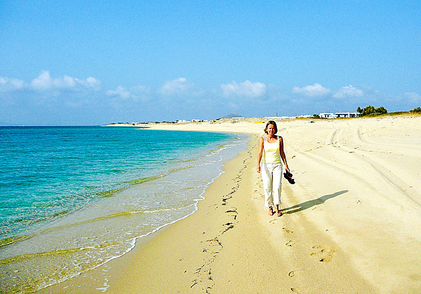 Plaka beach på Naxos i november.