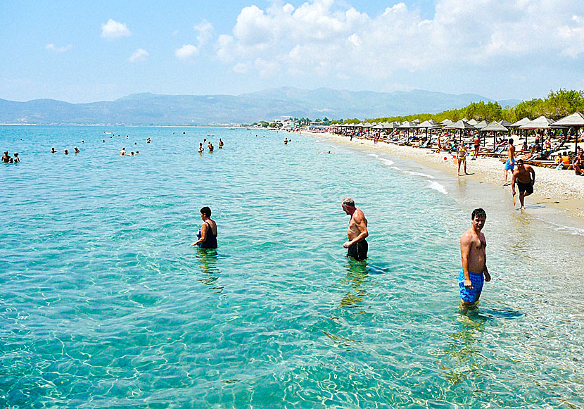 Potokaki beach är den bästa stranden i Pythagorion på Samos.