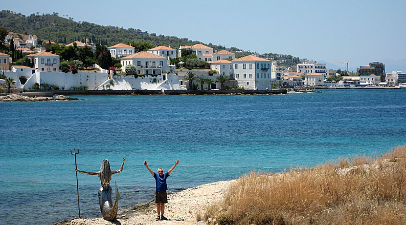 Statyer på Spetses.