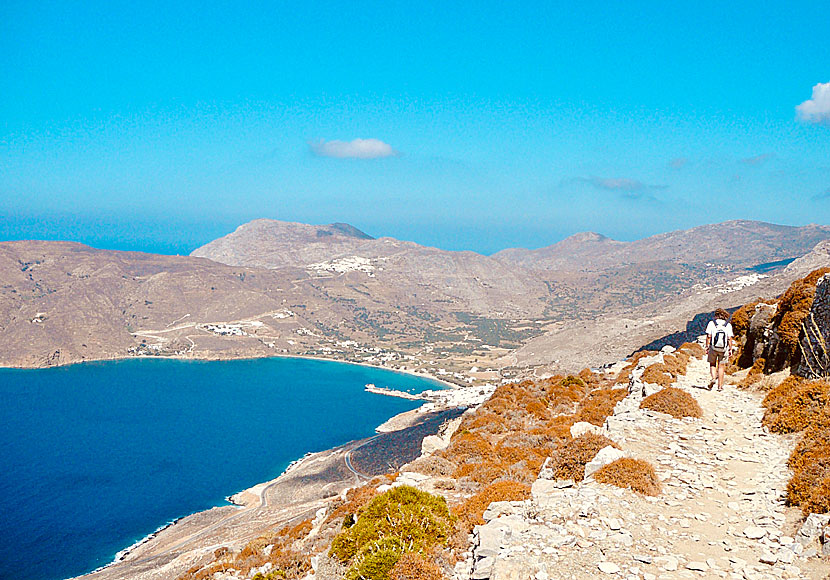 Vandra till Egiali, Tholaria och Langada på Amorgos.