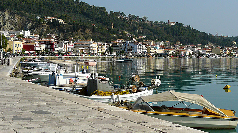 Hamnen i Zakynthos stad.