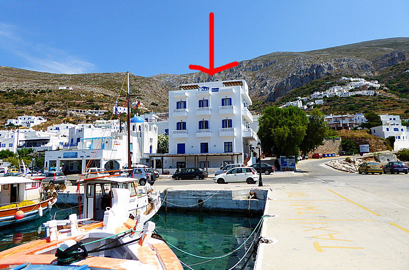 Miké Hotel i Egiali på Amorgos.