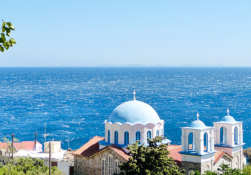 Den vackra kyrkan i Chrysostomos på södra Ikaria.