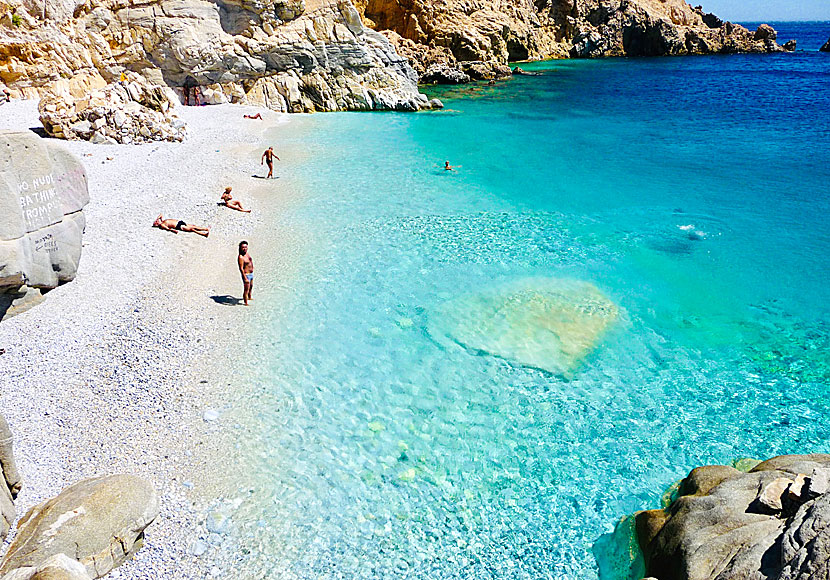 Strandparadiset Seychellerna på Ikaria i Grekland.