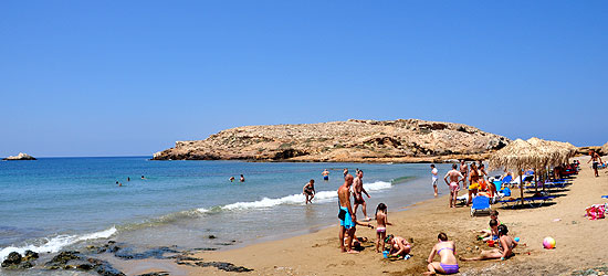 Koumbara beach. 