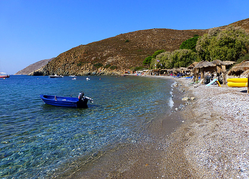 Kalymnos bästa stränder. Kalamies beach.  