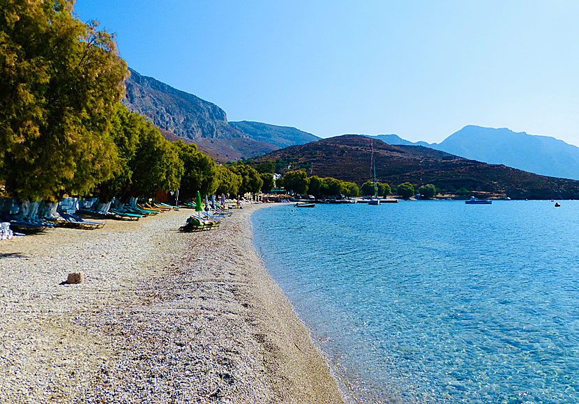 Stranden i Emporios på Kalymnos.