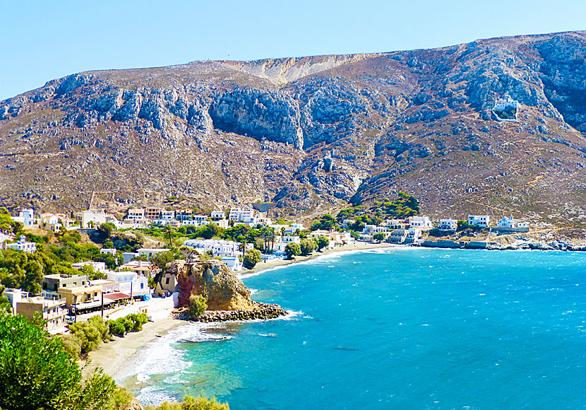 Stränderna Linaria och Kantouni på Kalymnos.