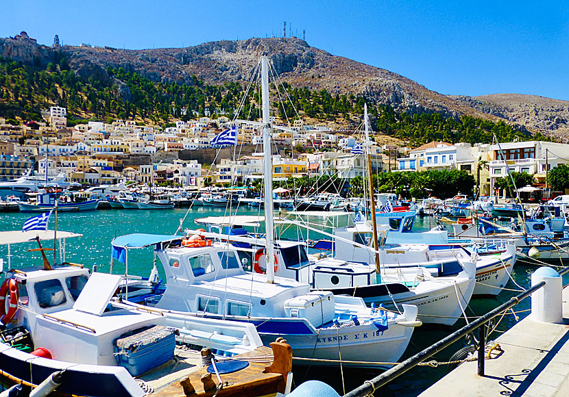 Hamnen i Pothia på Kalymnos.