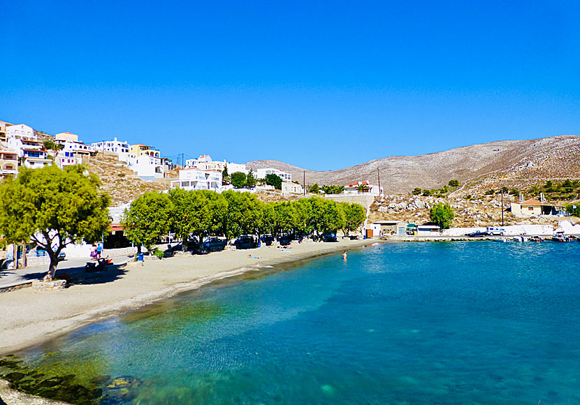 Kalymnos bästa stränder. Vlychadia beach.  