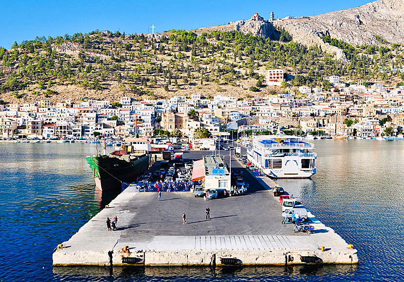 Hamnen i Pothia på Kalymnos.