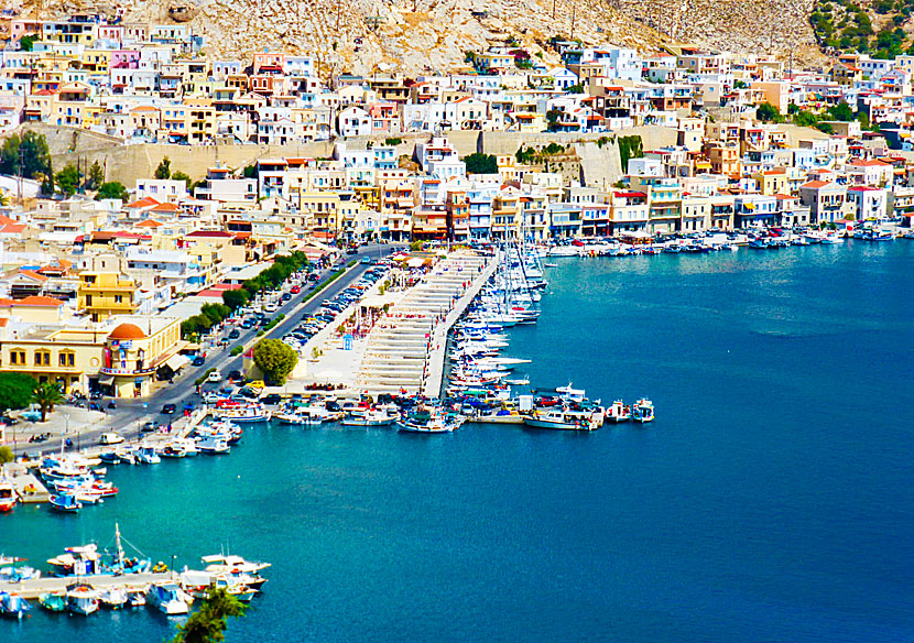 Marinan i Pothia på Kalymnos är full av segelbåtar. 
