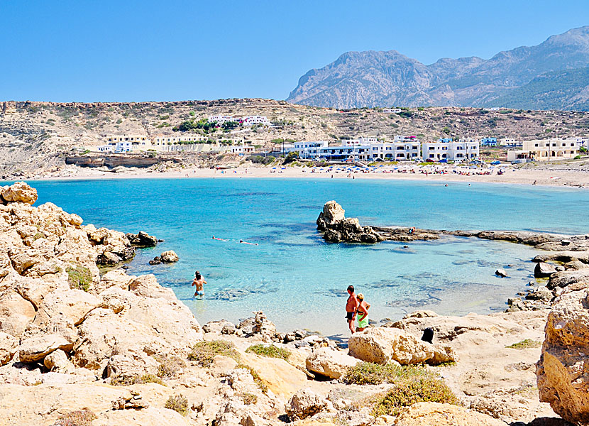 Stränder i Lefkos på Karpathos.