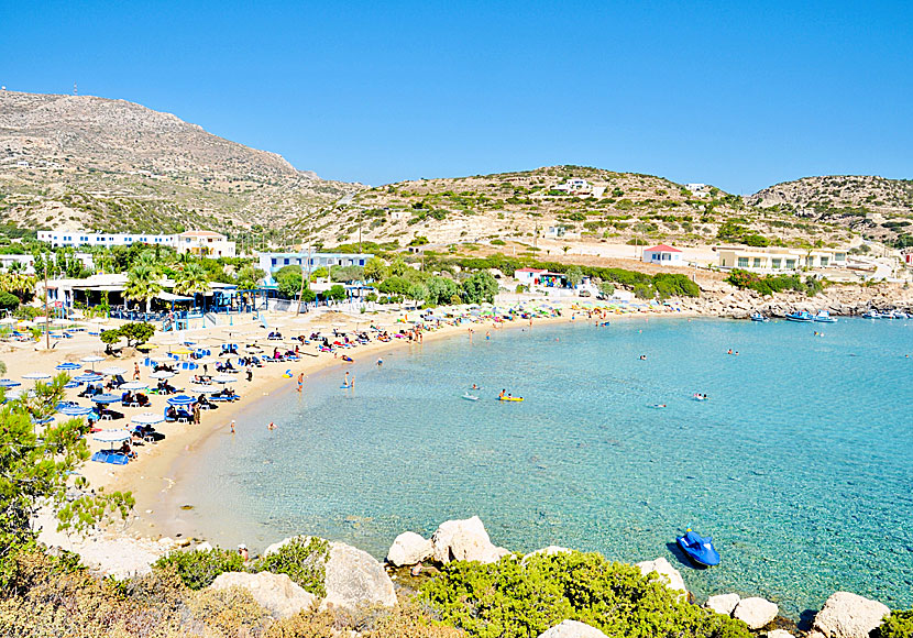 Stora stranden i Amoopi på Karpathos i Dodekaneserna. 