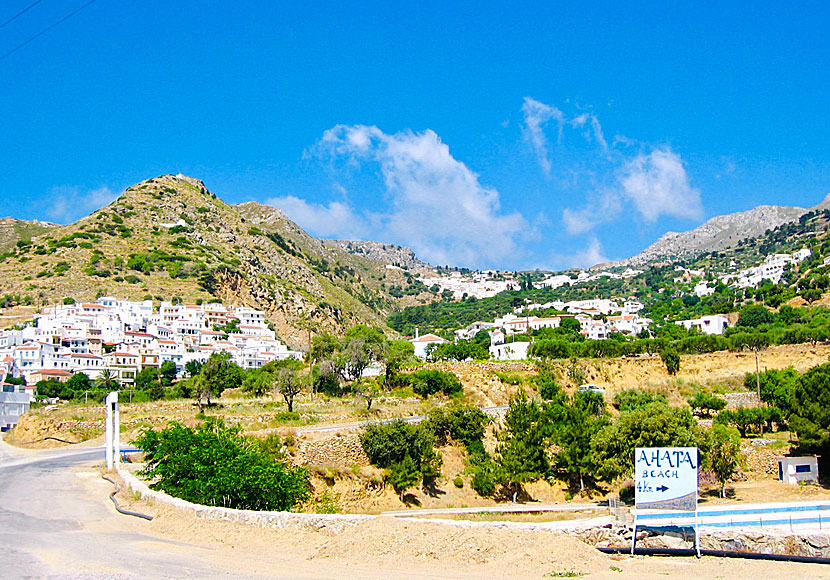 Vägen till Achata beach börjar strax före Aperi på Karpathos.