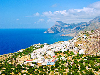 Byn Mesochori på Karpathos.