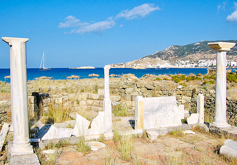 Ancient Potideon ovanför stranden i Pigadia.