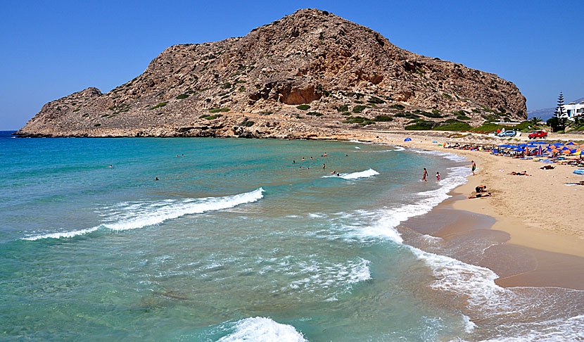 Agios Nikolaos beach nedanför Arkassa på västra Karpathos.