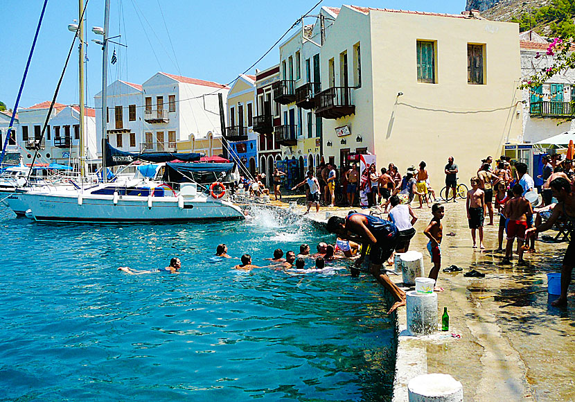 Vattenfestivalen i Megisti på Kastellorizo firas i juli varje år. 