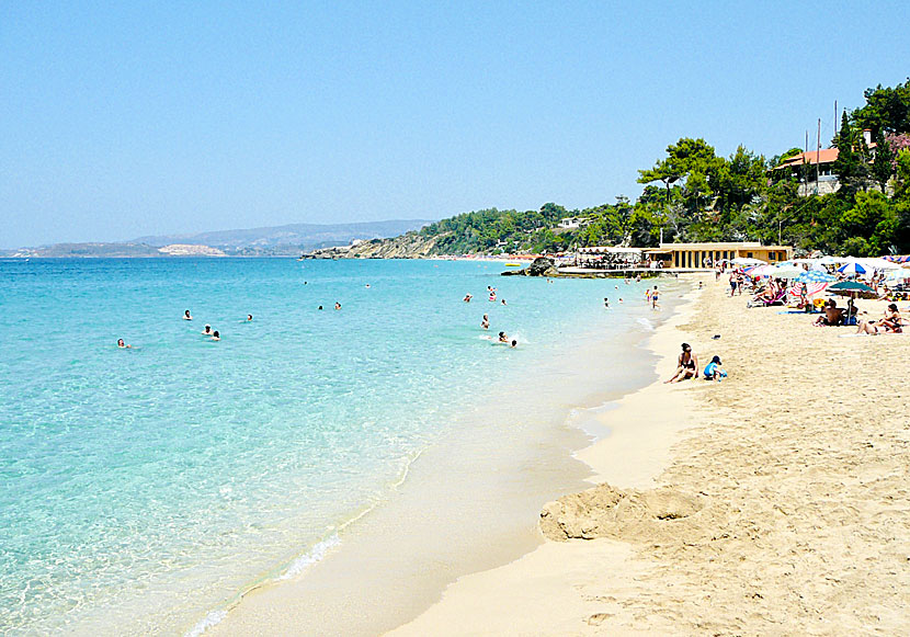 Platis Gialos beach i Lassi på Kefalonia.