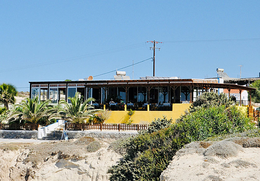 Agios Theologos Restaurant och Sunset Wave Beach på Kos i Grekland.