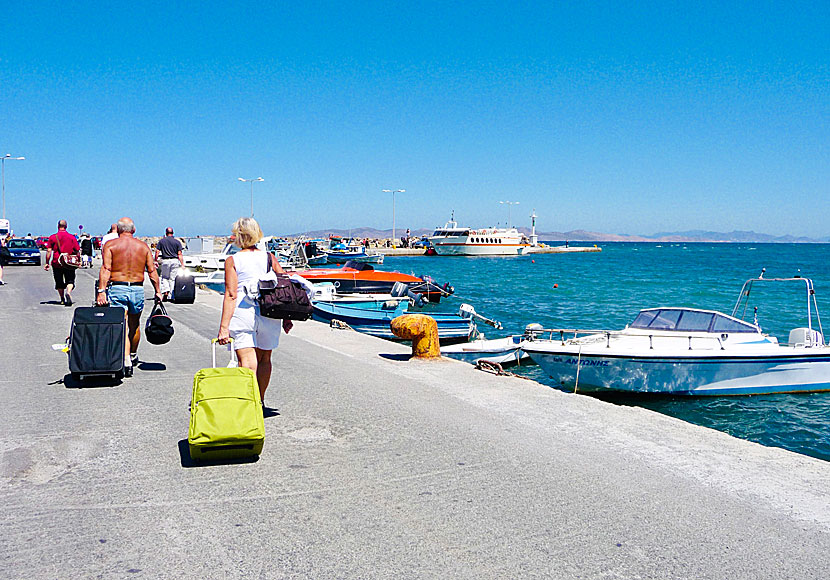 Hamnen i Mastichari varifrån båtarna till Kalymnos utgår. 