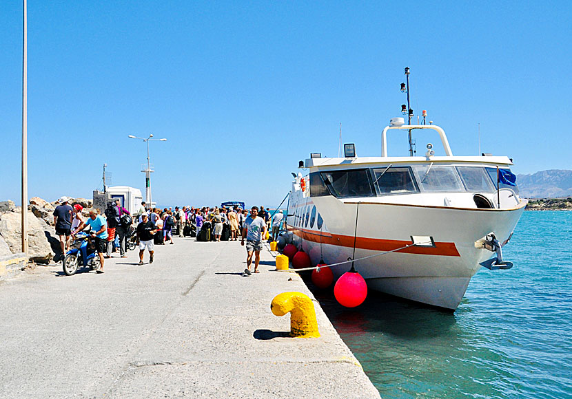 Hamnen i Mastichari varifrån båtarna till Pothia på Kalymnos utgår. 