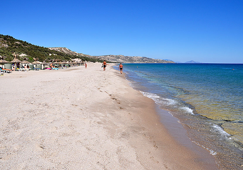 Polemi, eller Exotic, beach är populär bland nudister på Kos.