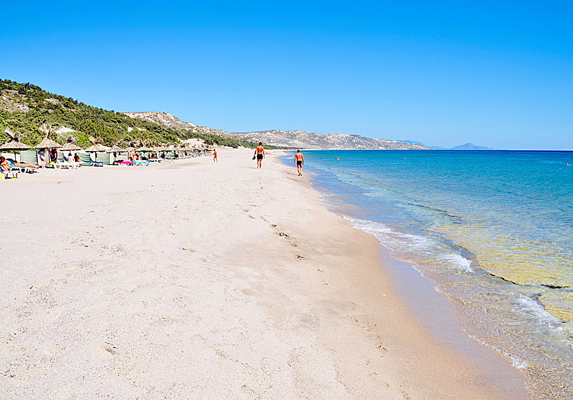 Polemi, eller Exotic, beach är populär bland nudister på Kos.