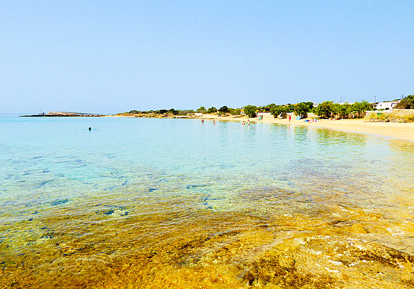 Fanos beach på Koufonissi i Kykladerna.