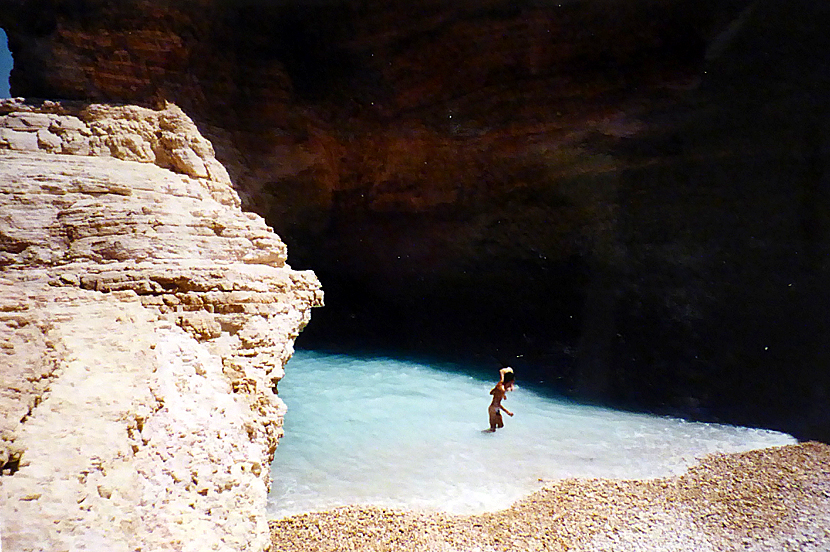 Missa inte att bada på Gala beach nära stranden Pori när du reser till Koufonissi i Grekland.