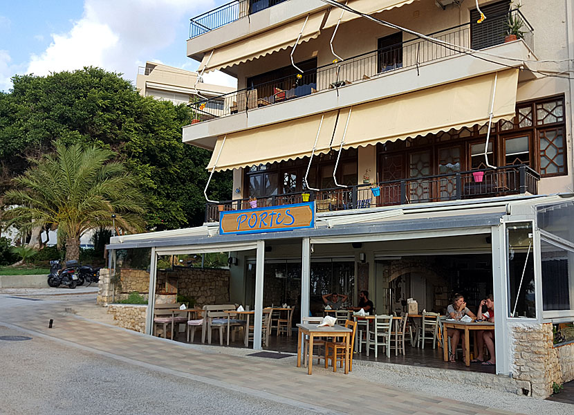 Restaurant Portes i Nea Chora väster om Chania på Kreta.