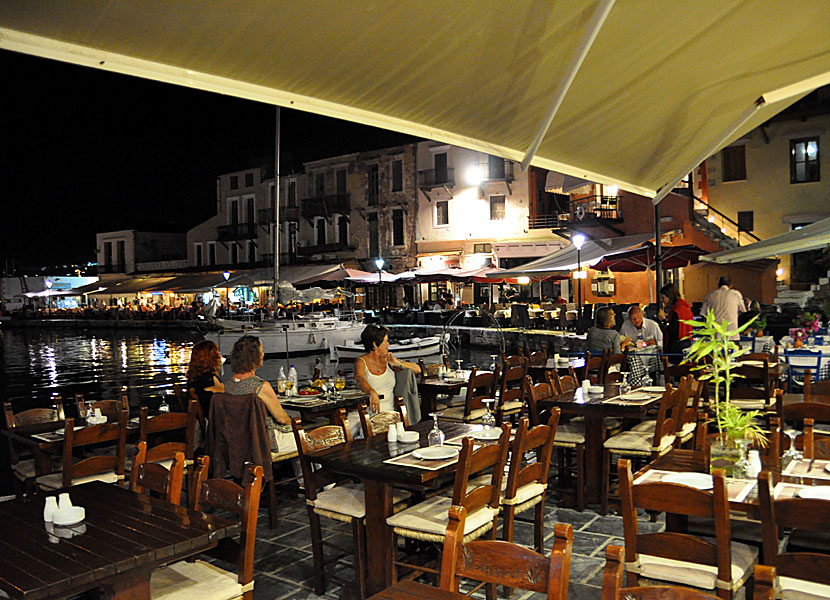 Zefyros Family Fish Taverna i Rethymnon på Kreta.